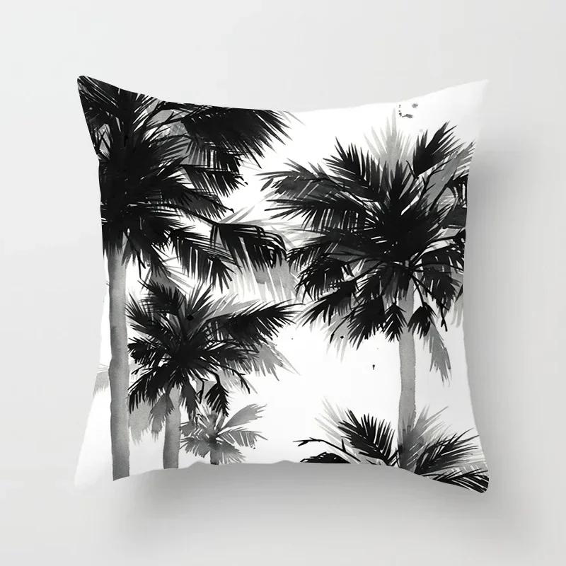 45X45CM ins Nordic modern simple black and white wind pillowcase sofa office seat car cushion cover home decoration