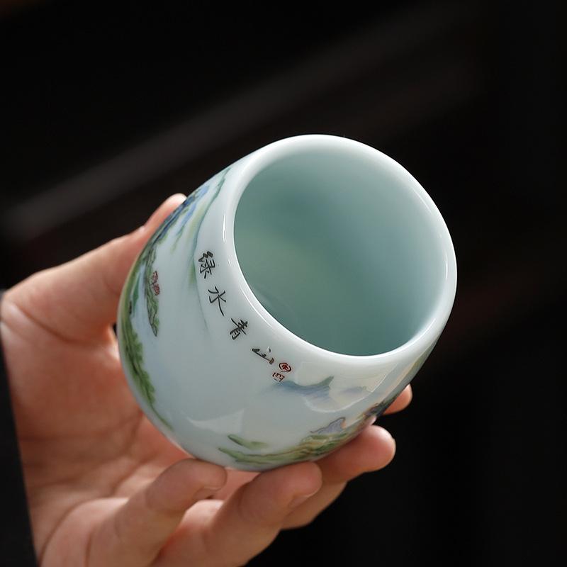Ceramic tea cup, Japanese style tea tasting cup, household kung fu tea set, drinking water single cup, master cup