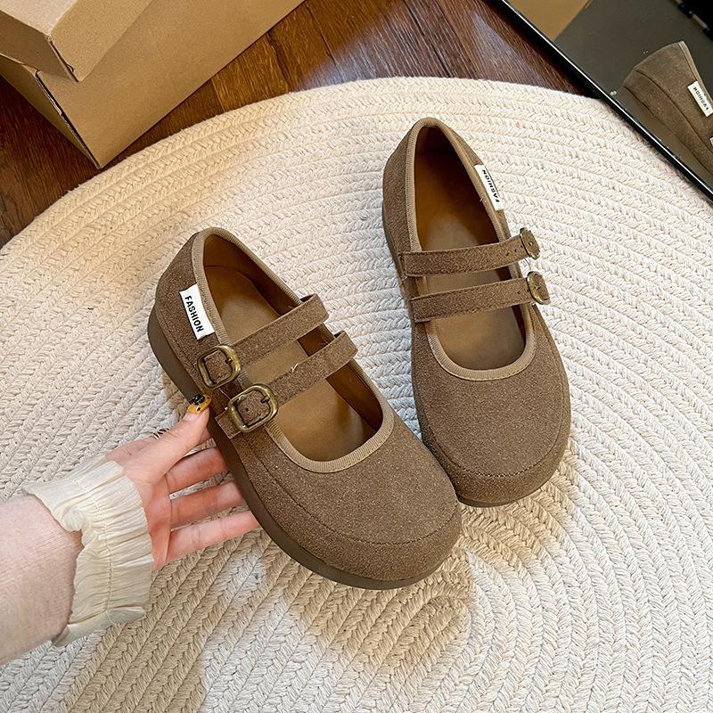 Casual fashion round head retro platform Mary Jane shoes spring and autumn with skirt French light mouth single shoes