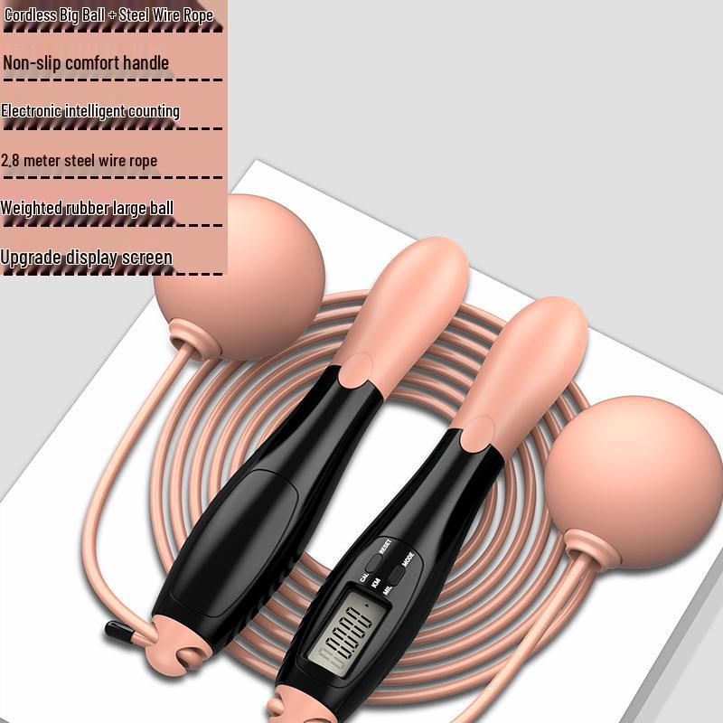 Slimme Snoerloze Verzwaarde Springtouw met Staaldraad en Teller voor Volwassenen
