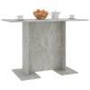 Dining Table Concrete Grey 110 X 60 X 75 Cm Particleboard
