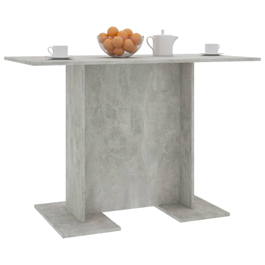 Dining Table Concrete Grey 110 X 60 X 75 Cm Particleboard