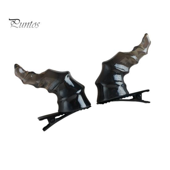 

1 пара заколок в форме дьявольского рога, готическая заколка для волос на Хэллоуин, заколки в виде утиных ртов, женские аксессуары для волос на вечеринку чёрный