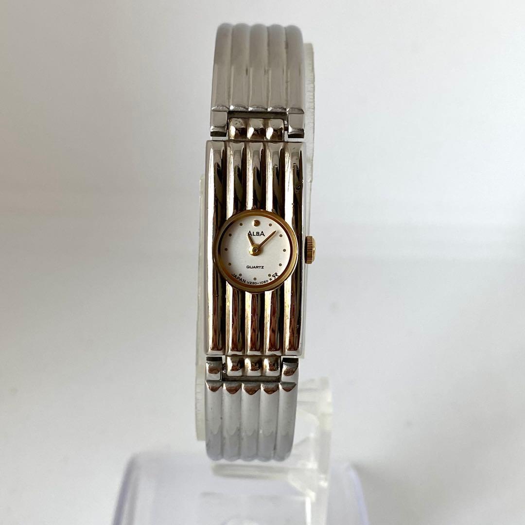 Working SEIKO ALBA Watch Silver Bangle Watch Vintage