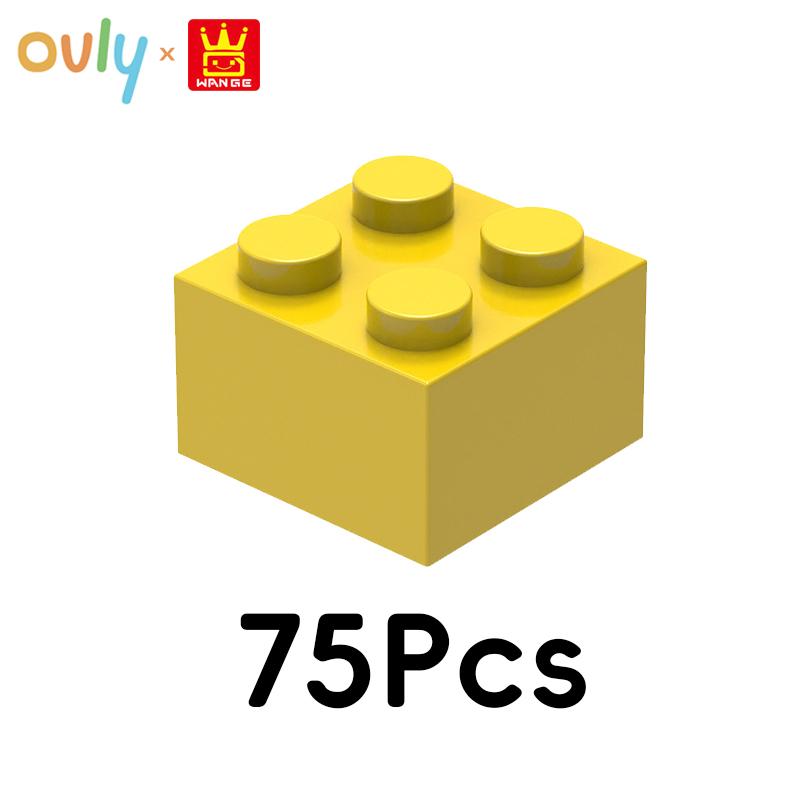 WANGE 2*2 Bausteine 75 Stück Kleine Kompatible Steine 4-Loch Hohe Elemente Zubehör MOC DIY Bulk Kinderspielzeug Nr. 3003