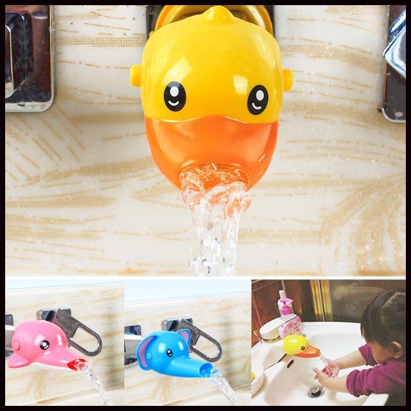 Prolongateur De Robinet Pour Enfants - Design Dessin Animé, Anti-éclaboussures - Pour Salle De Bain Et Cuisine - Jaune