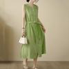 Sleeveless Plus Size Cotton Vintage New In Dresses for Women Casual Loose Long Summer Dress