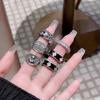 Vintage Retro Kleeblatt Personalisierte Krone Offener Ring Mode Nische High-End Schmuck Damen