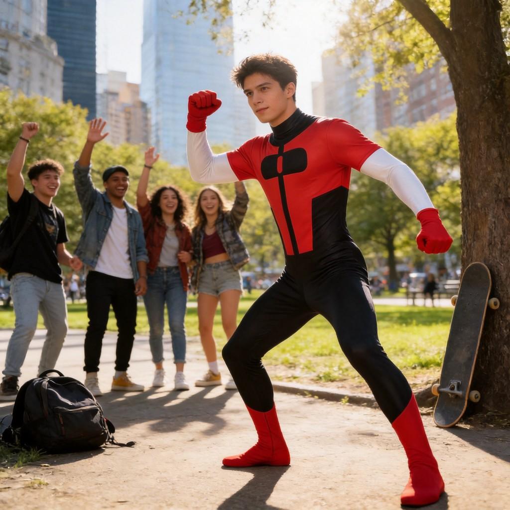 Costume da Cosplay Invincible Oliver Grayson per Anime, Gaming e Role Play