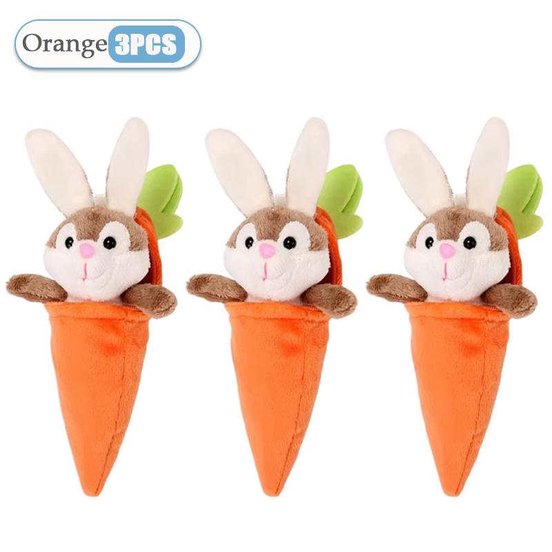 1-20PCS Kawaii Keychain Bunny Carrot Keychain Plush Toys Keychain Anime Bunny Pendant Stuffed Doll Gifts Easter Basket Gifts
