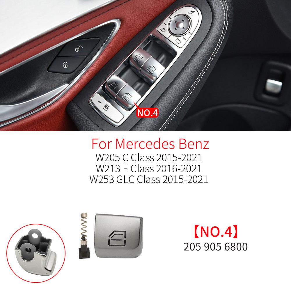 For Mercedes W205 W253 Car Power Window Switch Button Cover Cap Replacement For Benz C GLC Class Coupe C180 C200 C250 GLC300