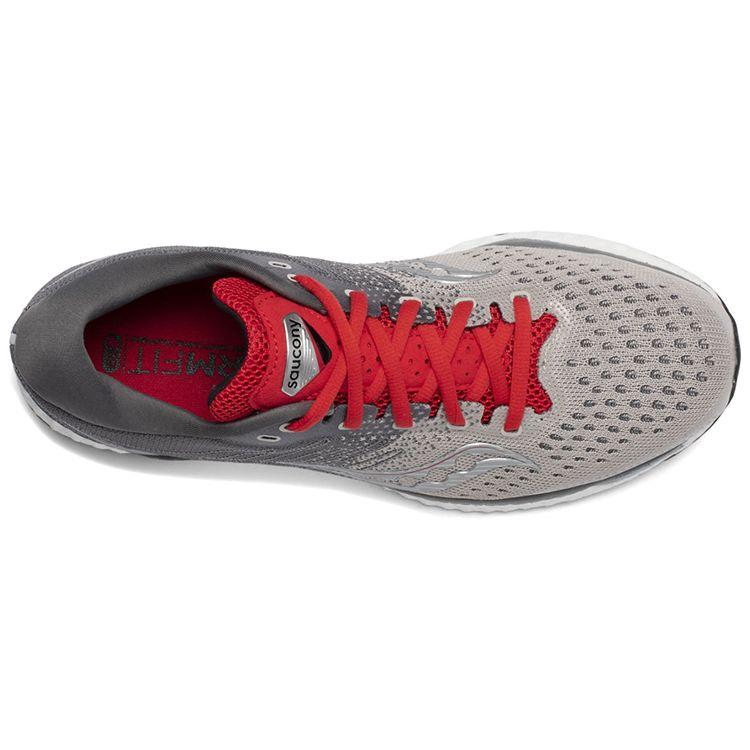 SAUCONY Freedom 3 Comfortable Cushioning Mesh Slip-Resistant Lightweight Low-Top Running Shoes Men Sneaker Gray Red S20543-30