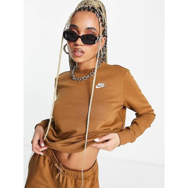 

Флисовая толстовка коричневого цвета Nike Club