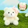Adorable Bow Cute Knot Teddy Bear Plush Keychain Soft Short Plush Pendant