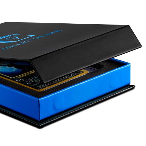 Collector Nine PSA/CGC Display Gift Case with Magnetic Flip | Graded Card Storage Slab Shipping Box Holder (Blue, PSA/CGC 3-Pack)