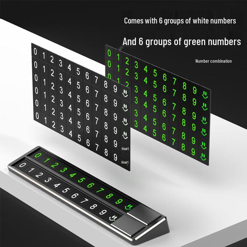 Hidden Luminous Car Parking Phone Number Plate