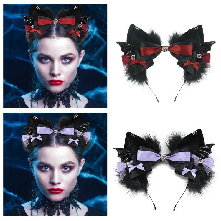 Cats Tail Adjustable Belt Cats Ears Hairband for Cosplay Halloween Party Anime Costume Accessories Soft Animal Tail