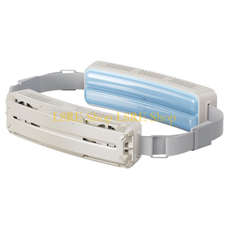 L8RE 3 Скорости Дорожный Напоясный Вентилятор Портативный Перезаряжаемый Носимый На Клипсе для Походов белый