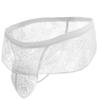 Men'S Lingerie Frilly Lace Trim Sissy Skirted Panties T-Back G-String Thongs Mesh See Through Briefs Girly Crossdress Underwear