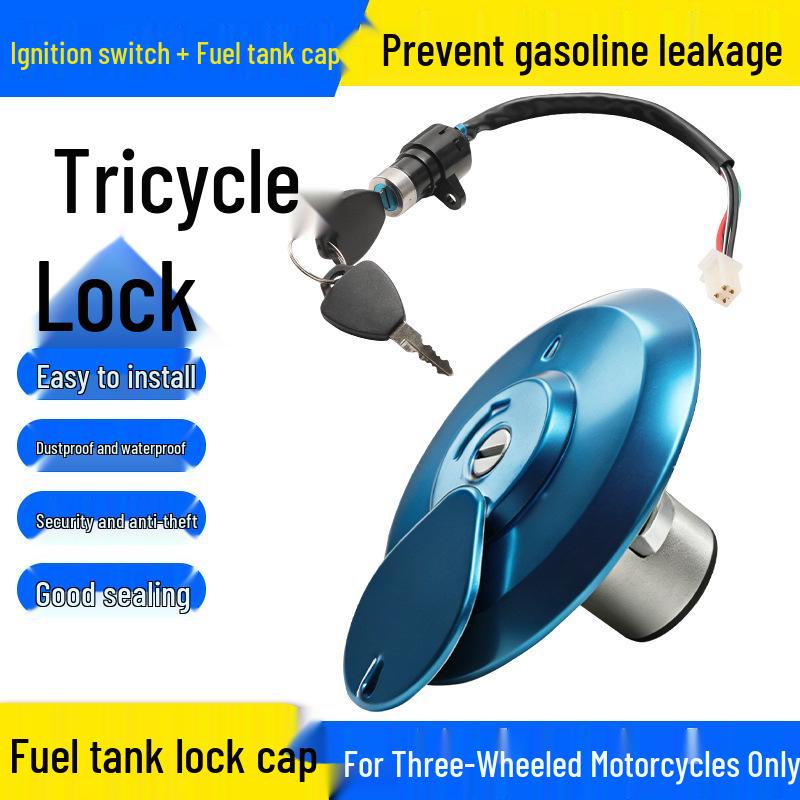Dayun/Zongshen/Lifan/Loncin Motorcycle Tricycle Fuel Tank Cap & Ignition Switch Lock Set