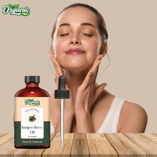 Organic Zing Juniper Berry Essential Oil Pure & Natural for Skin, Face, Hair Care, Aromatherapy, Diffuser, Conditioner - 118ml