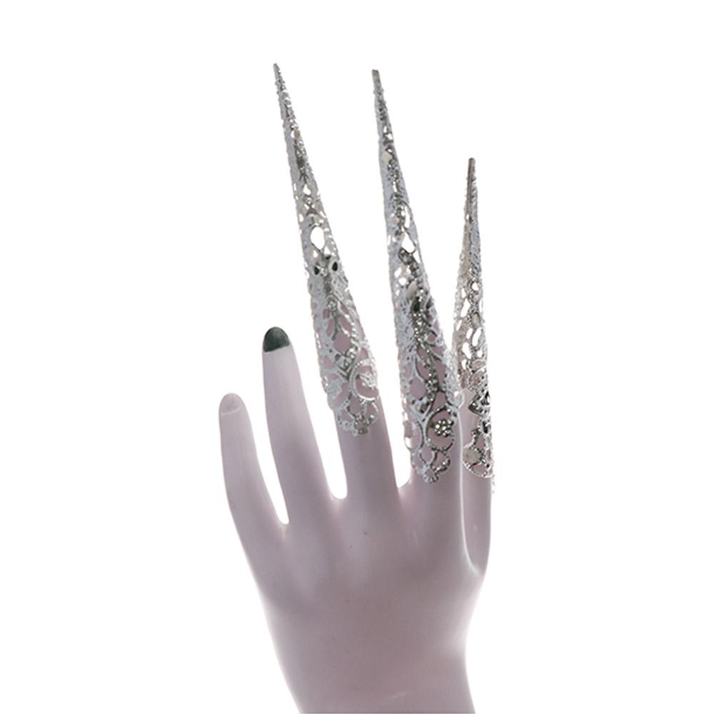 Style Queen Ancient Knuckle Rings Nail Rings Set Belly Dance Accessories Finger Tip Protection