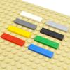 Non-Toxic 100Pcs Diy Building Blocks Smooth Figure Bricks 1X4 Colorful Educational Ceramic Flat Tile Blocks Compatible 2431 Creative Toys