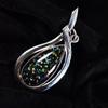 Natural Opal Pendant 40.20 ct Multicolor 925 Sterling Silver Pear October Birthday Birthstone