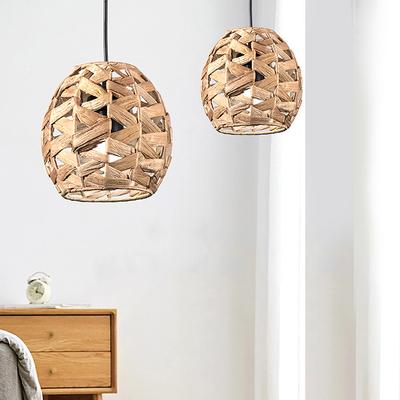 Hand Weave Lampshade Straw Woven Vintage Lampshade Rattan Hanging Lamp Shade