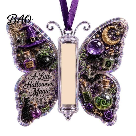 Rollenbanknoten-Aufbewahrungsbehälter Acryl Schmetterling Bargeldgeschenk-Ornament, Weihnachten Halloween Geldhalter mit Klarem Kreativem Geschenkbox-Fach,