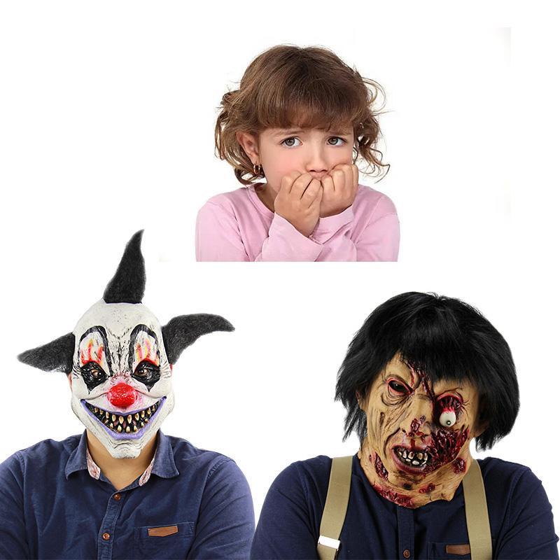 Halloween Mask Creepy Latex Clown Zombie Cosplay Party Horror Make Accessory Up