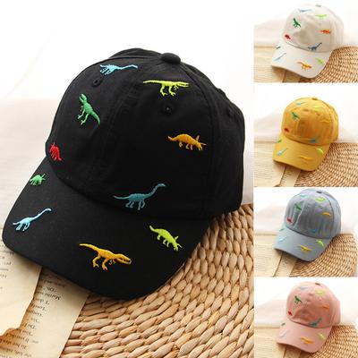 Children Dinosaur Print Denim Cap Fashion Baseball Cap Topee