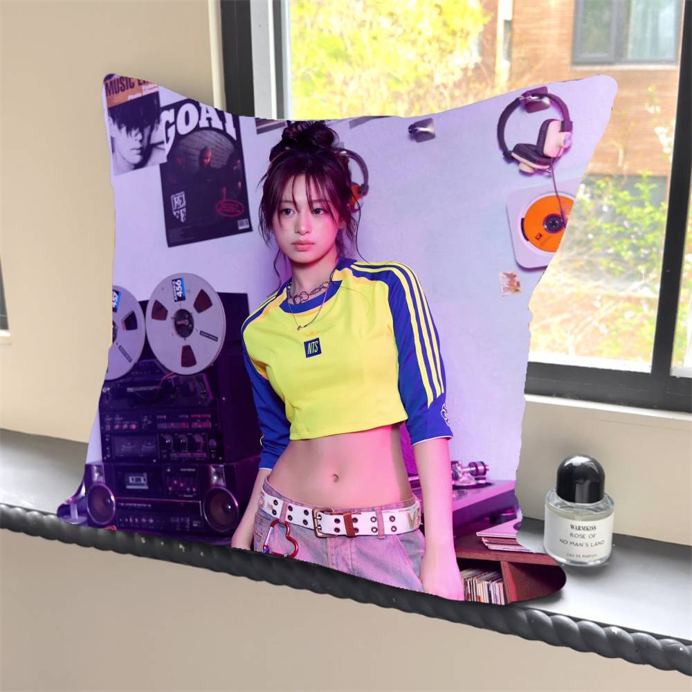 

1PC Popular girl group Kpop B-Babymonster Pillow Case Square Bedroom Sofa Leisure Comfort Cushion Car Home Decoration 12x12Inch