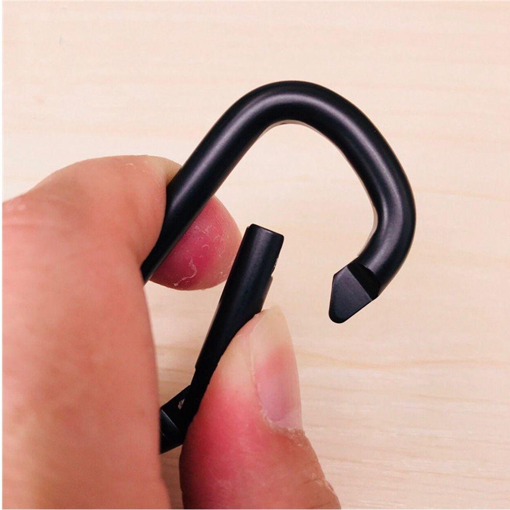 Aluminium Equipment Alloy Carabiner Camping Hiking Hook Buckle Keychain Black Climbing Button