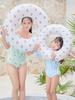 Anello gonfiabile da nuoto rétro a righe ispessito per bambini Xiao Lü - Design Oliva e Fiore di Ciliegio