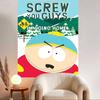 SSouth Funny PParks Happy Birthday Backdrop Background Vinyl Women Birthday Party Cake Table Decorations Photoshoot Banner