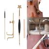 Yibuy 4-Piece Violin Soundpost S-Style Column Hook Installation and Repair Tool Set for String Instrument Makers - Black & Gold