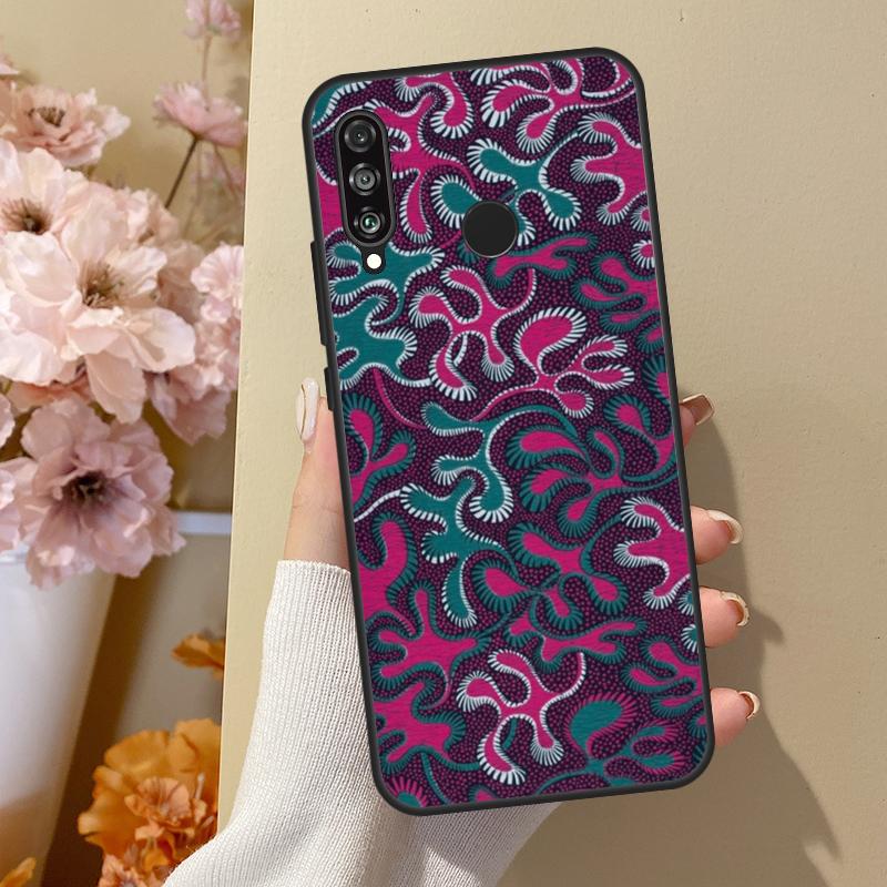 African Fabric Print For Huawei Nova 7i 8i 11i 12i 12s Y73 Y70 Y90 Y60 Y72 Y61 Y91 9 10 SE P30 Pro P40 Lite Case