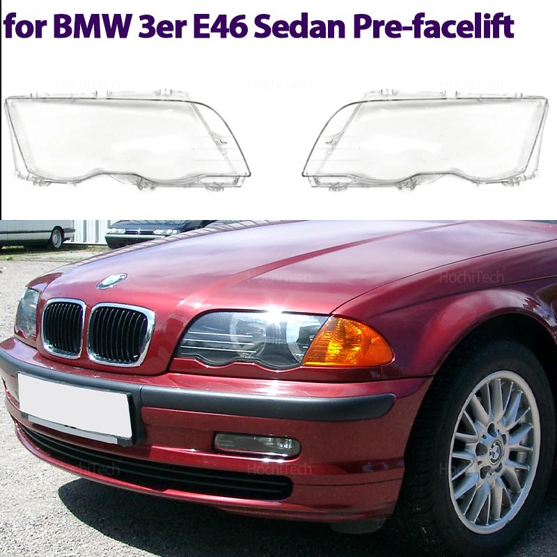 Headlights Cover for BMW 3 Series E46 Sedan 4 Doors 1998-2001 Car Headlamp Lens Glass Replacement Front Lamp Shade Auto Shell