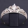 DIEZI Luxury Rhinestone Crystal Tiara Necklace Earrings For Women Wedding Party Elegant Bridal Bride Crown Hair Accessories