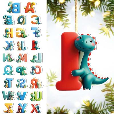 26 Buchstaben Ostern Dinosaurier Anhänger Acryl Buchstaben Osterdeko Anhänger