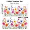 3Pcs Flower Wall Sticker Decal Color Blooming Floral Art Mural Removable Pvc Wallpaper For Home Bedroom Indoor Headboard School