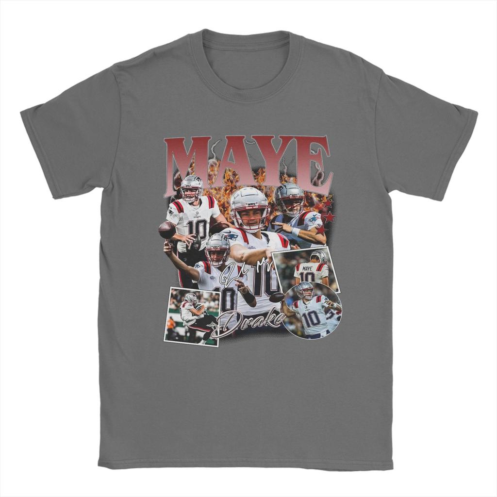 Unisexs TShirts Vintage Drake Maye Poster Novelty 100 Cotton Tees Short Sleeve T Shirts Crewneck Clothes Gift Idea