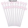 10Pcs Cuticolor Penis Straws Bride Shower Sexy Hen Night Willy Drinking Penis for Bar Bachelorette Party  Novelty Nude Straw