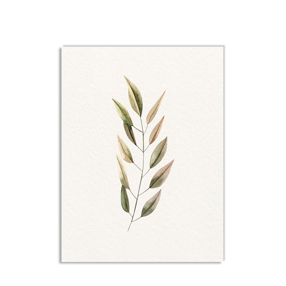 Floral Pink Flower Plant Leaves Nordic Poster Print Canvas Painting Modern Wall Art Pictures For Living Room Home Decor