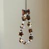 Leopard Print Star Beaded Phone Charm Handmade Retro Brown Bow Bracelet Strap Aesthetic Wild Style Phone Chain For Women 1