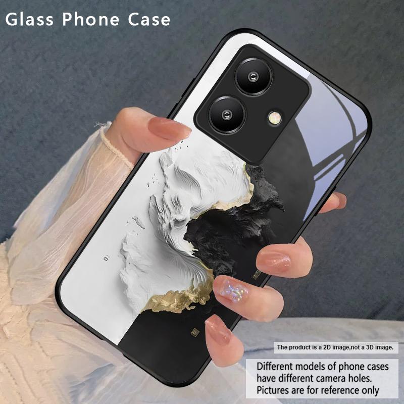 

Snow Mountain Cluster For Redmi Note 8 9 9S 12S 10 Pro 11 12 13 Pro+ 14 Pro K60 Ultra 13C 14C A3 12 13 Black Glass Phone Case Redmi Note 10 Pro