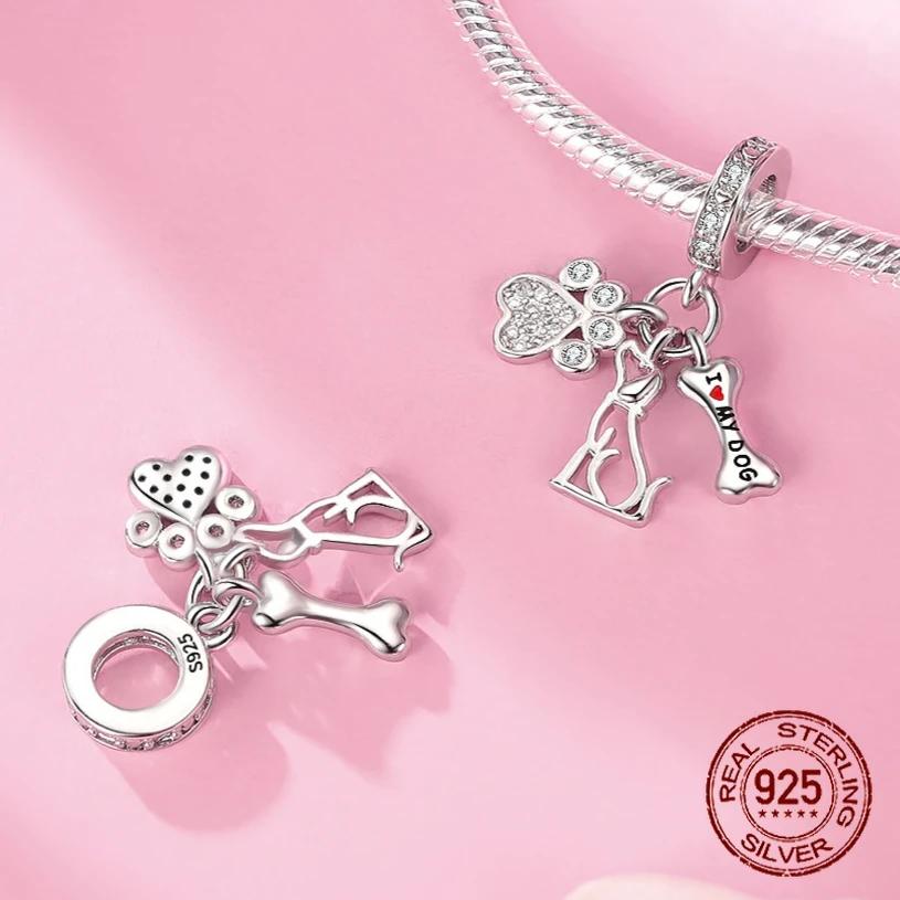 Copper Classic Purple Heart Shape Dragon Pegasus Butterfly Charms Beads Fit 3Mm Original Bracelet Diy Jewelry Gift