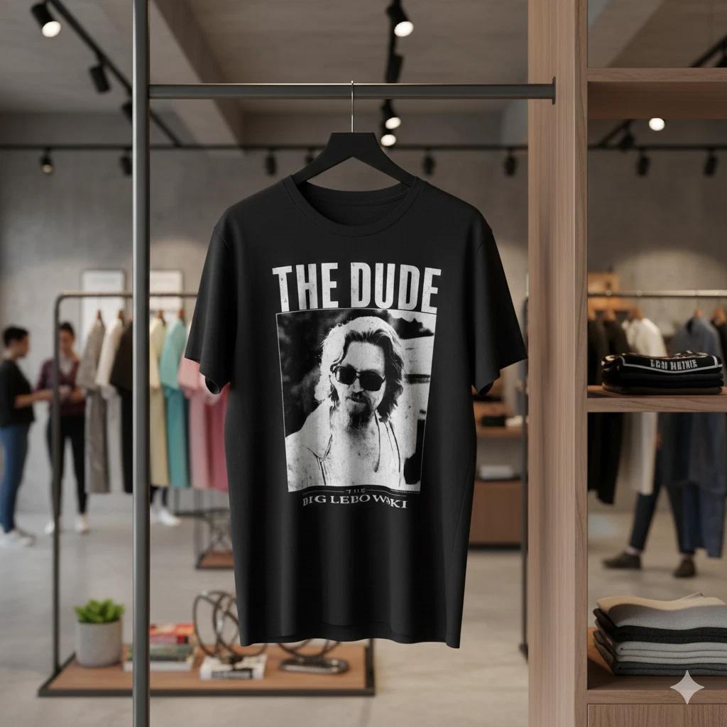 Unisex Adult Classic Movie The Dude Big Lebowski Graphic T-Shirt Cu... S