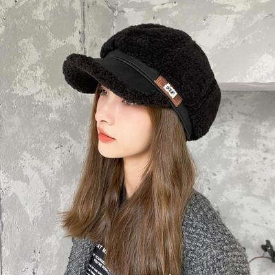 Autunno e Inverno Nuovo Cappello Caldo e Freddo in Finto Velluto di Agnello
